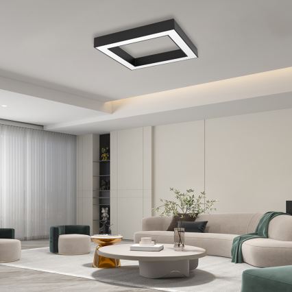 Immax NEO 07239L - Plafoniera LED dimmerabile CANTO LED/60W/230V nero Tuya + telecomando