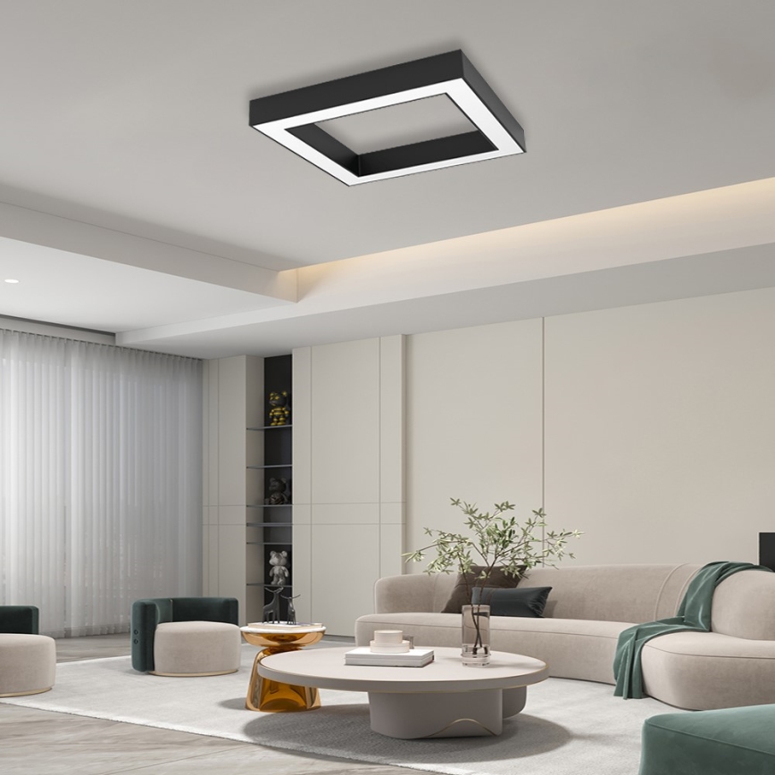 Immax NEO 07239L - Plafoniera LED dimmerabile CANTO LED/60W/230V nero Tuya + telecomando