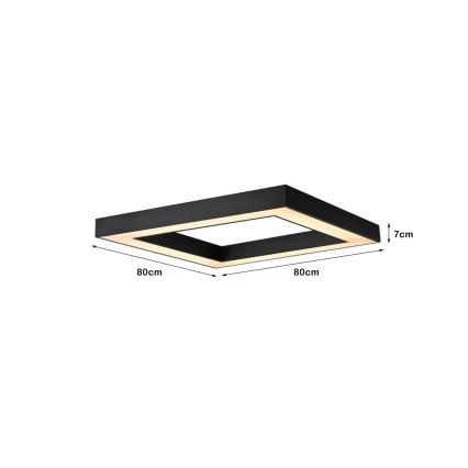 Immax NEO 07239L - Plafoniera LED dimmerabile CANTO LED/60W/230V nero Tuya + telecomando