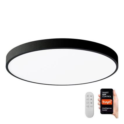 Immax NEO 07249L - Plafoniera LED dimmerabile NEO LITE SEMPLICI LED/48W/230V 3000-6000K Wi-Fi Tuya nero + telecomando