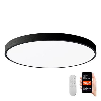 Immax NEO 07250L - Plafoniera LED dimmerabile NEO LITE SEMPLICI LED/60W/230V 3000-6000K Wi-Fi Tuya nero + telecomando
