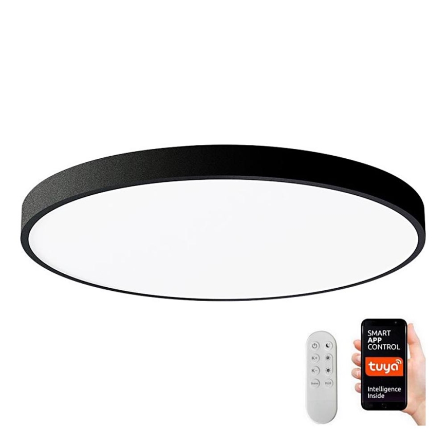 Immax NEO 07250L - Plafoniera LED dimmerabile NEO LITE SEMPLICI LED/60W/230V 3000-6000K Wi-Fi Tuya nero + telecomando