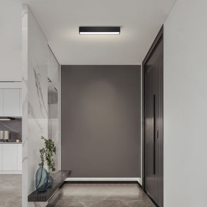 Immax NEO 07254L - Plafoniera LED dimmerabile NEO LITE LUNGO LED/20W/230V 3000-6000K Wi-Fi Tuya nero + telecomando