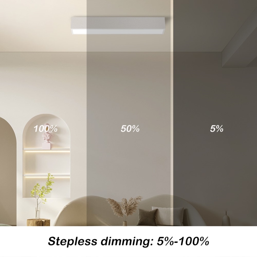 Immax NEO 07257L - Lampada da soffitto dimmerabile LED NEO LITE LUNGO LED/20W/230V 3000-6000K Wi-Fi Tuya bianco + telecomando