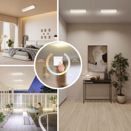 Immax NEO 07257L - Lampada da soffitto dimmerabile LED NEO LITE LUNGO LED/20W/230V 3000-6000K Wi-Fi Tuya bianco + telecomando