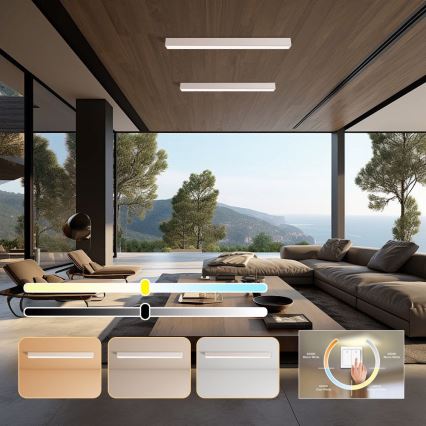 Immax NEO 07259L - Plafoniera LED dimmerabile NEO LITE LUNGO LED/38W/230V 3000-6000K Wi-Fi Tuya bianco + telecomando