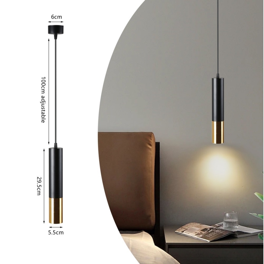 Immax NEO 07272W - LED RGB+CCT Lampadario dimmerabile a sospensione con filo NEO LITE PUNTO 1xGU10/6W/230V Tuya