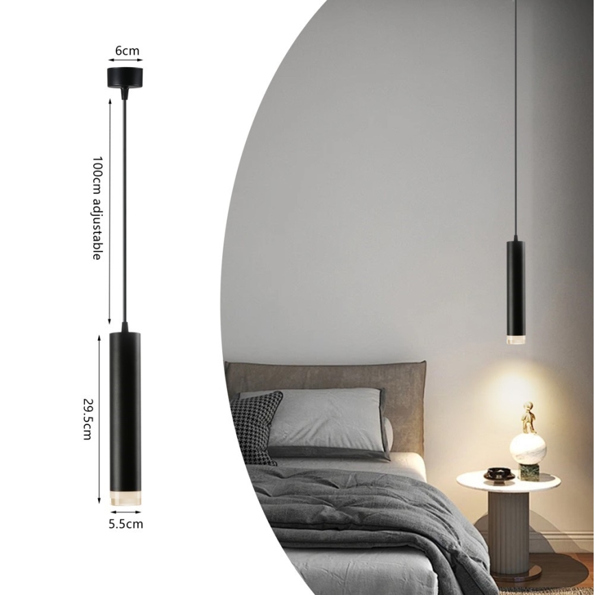 Immax NEO 07274W - LED RGB+CCT Lampadario dimmerabile a sospensione con filo NEO LITE PUNTO 1xGU10/6W/230V Wi-Fi Tuya