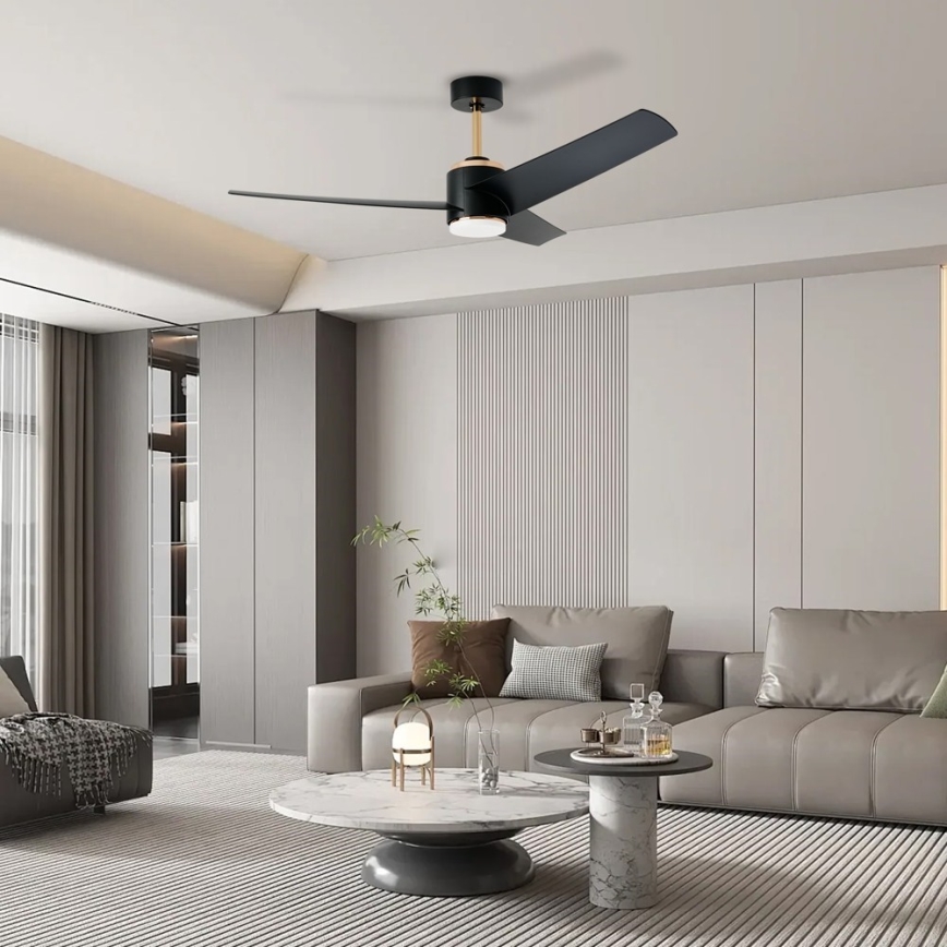 Immax NEO 07280L - Plafoniera LED BEAUTY LED/18W/230V Wi-Fi Tuya nero diametro 132 cm + telecomando