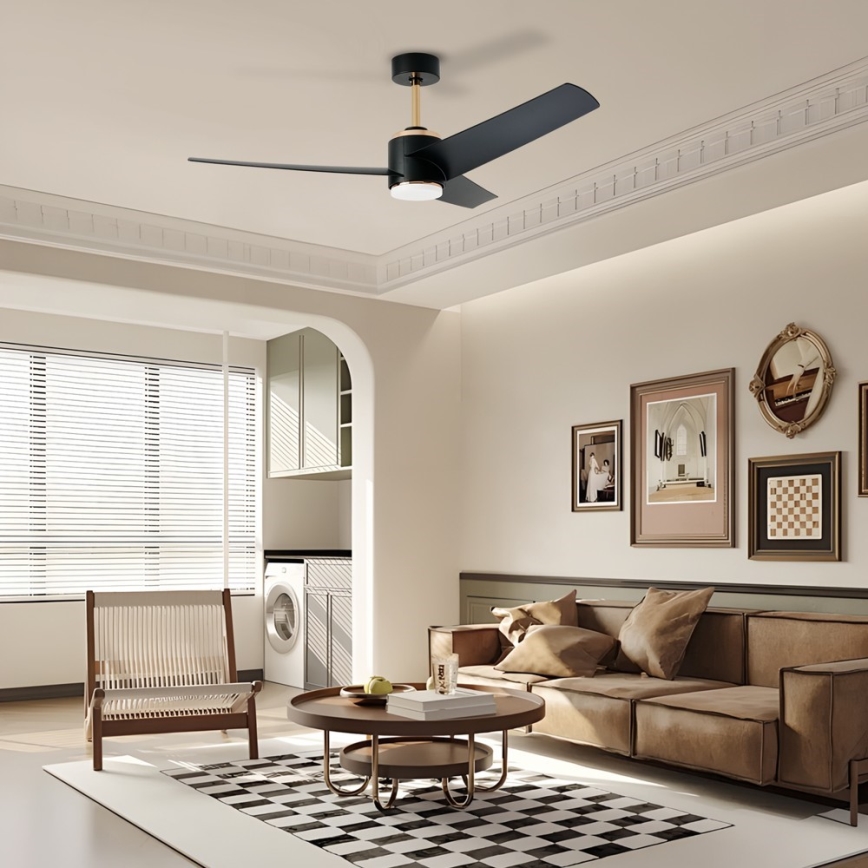 Immax NEO 07280L - Plafoniera LED BEAUTY LED/18W/230V Wi-Fi Tuya nero diametro 132 cm + telecomando
