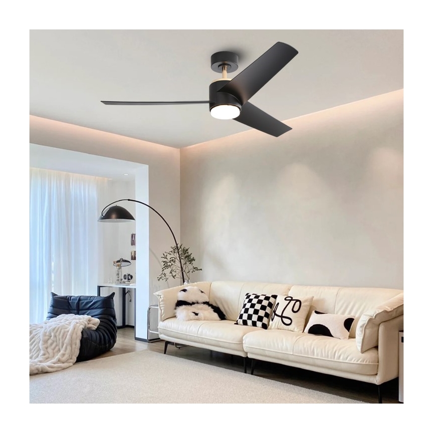 Immax NEO 07280L - Plafoniera LED BEAUTY LED/18W/230V Wi-Fi Tuya nero diametro 132 cm + telecomando