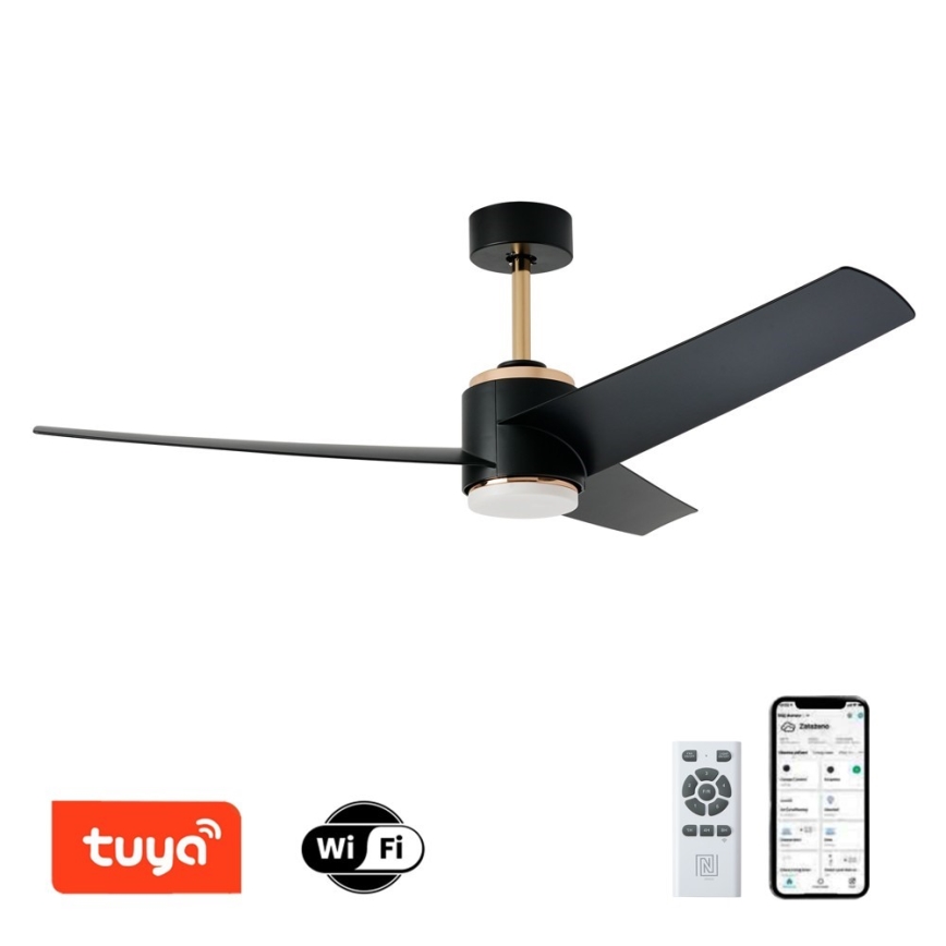 Immax NEO 07280L - Plafoniera LED BEAUTY LED/18W/230V Wi-Fi Tuya nero diametro 132 cm + telecomando