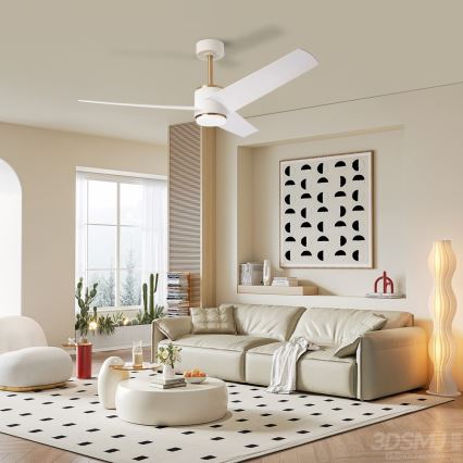 Immax NEO 07281L - Ventilatore da soffitto dimmerabile BEAUTY LED+CCT/18W/230V 3000/4000/6000K Wi‑Fi Tuya + telecomando