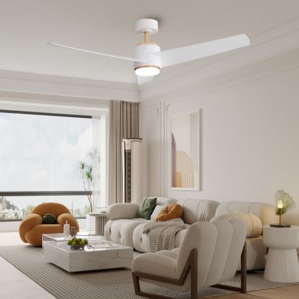 Immax NEO 07281L - Ventilatore da soffitto dimmerabile BEAUTY LED+CCT/18W/230V 3000/4000/6000K Wi‑Fi Tuya + telecomando