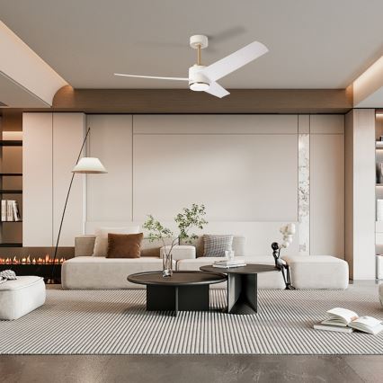 Immax NEO 07281L - Ventilatore da soffitto dimmerabile BEAUTY LED+CCT/18W/230V 3000/4000/6000K Wi‑Fi Tuya + telecomando
