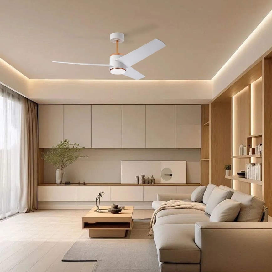 Immax NEO 07281L - Ventilatore da soffitto dimmerabile BEAUTY LED+CCT/18W/230V 3000/4000/6000K Wi‑Fi Tuya + telecomando