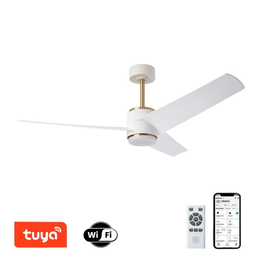 Immax NEO 07281L - Ventilatore da soffitto dimmerabile BEAUTY LED+CCT/18W/230V 3000/4000/6000K Wi‑Fi Tuya + telecomando