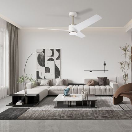 Immax NEO 07282L - LED+CCT ventilatore da soffitto dimmerabile BEAUTY LED/18W/230V 3000/4000/6000K Wi-Fi Tuya + telecomando