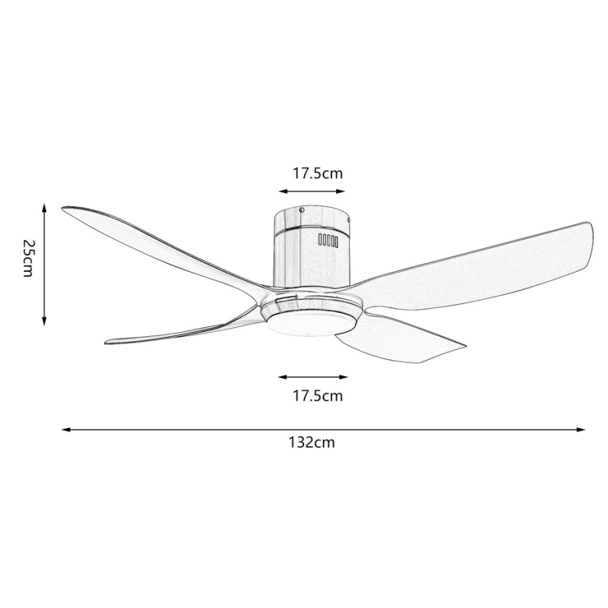 Immax NEO 07282L - LED+CCT dimmerabile ventilatore da soffitto PURE LED/24W/230V 3000/4000/6000K Wi-Fi Tuya + telecomando