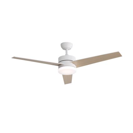 Immax NEO 07284L - Ventilatore da soffitto dimmerabile LED+CCT VARIABLE LED/24W/230V 3000/4000/6000K Wi-Fi Tuya, diametro 132 cm + telecomando