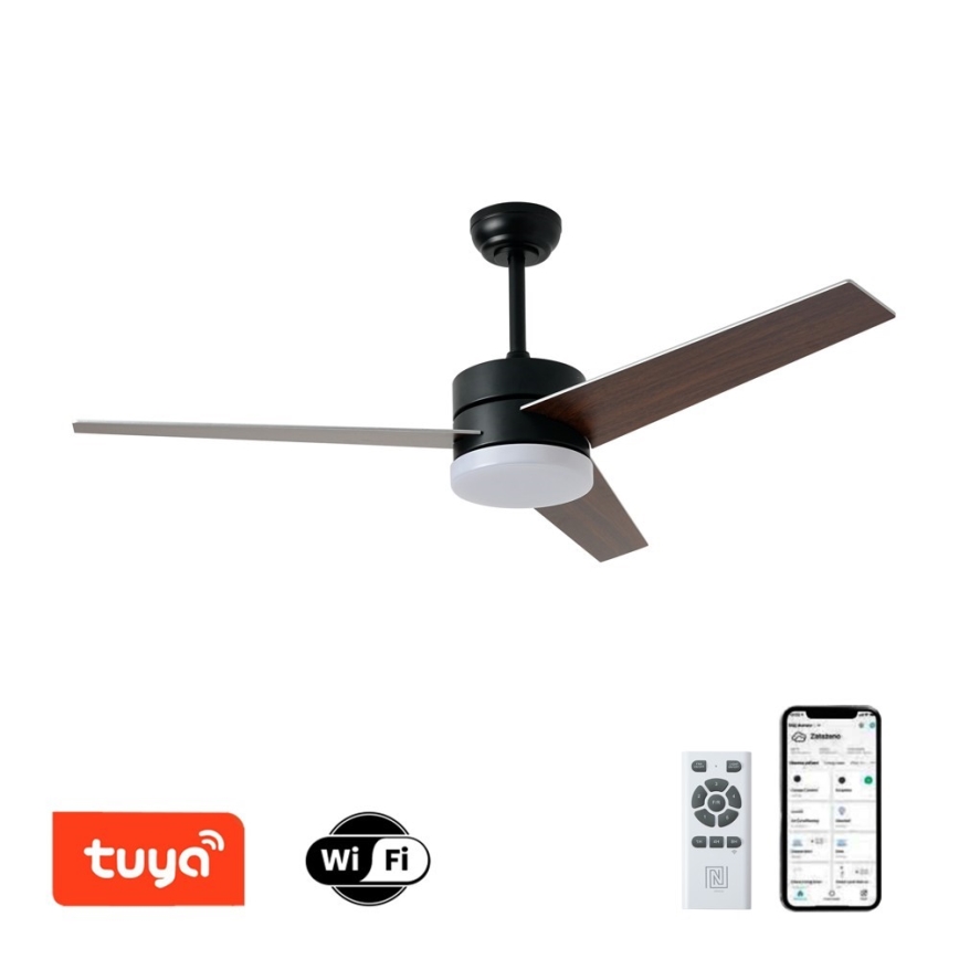 Immax NEO 07285L - ventilatore da soffitto dimmerabile LED+CCT VARIABLE LED/24W/230V 3000/4000/6000K Wi-Fi Tuya + telecomando