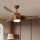 Immax NEO 07286L - Ventilatore da soffitto dimmerabile a LED WAVE LED/18W/230V Wi-Fi Tuya marrone diametro 132 cm + telecomando