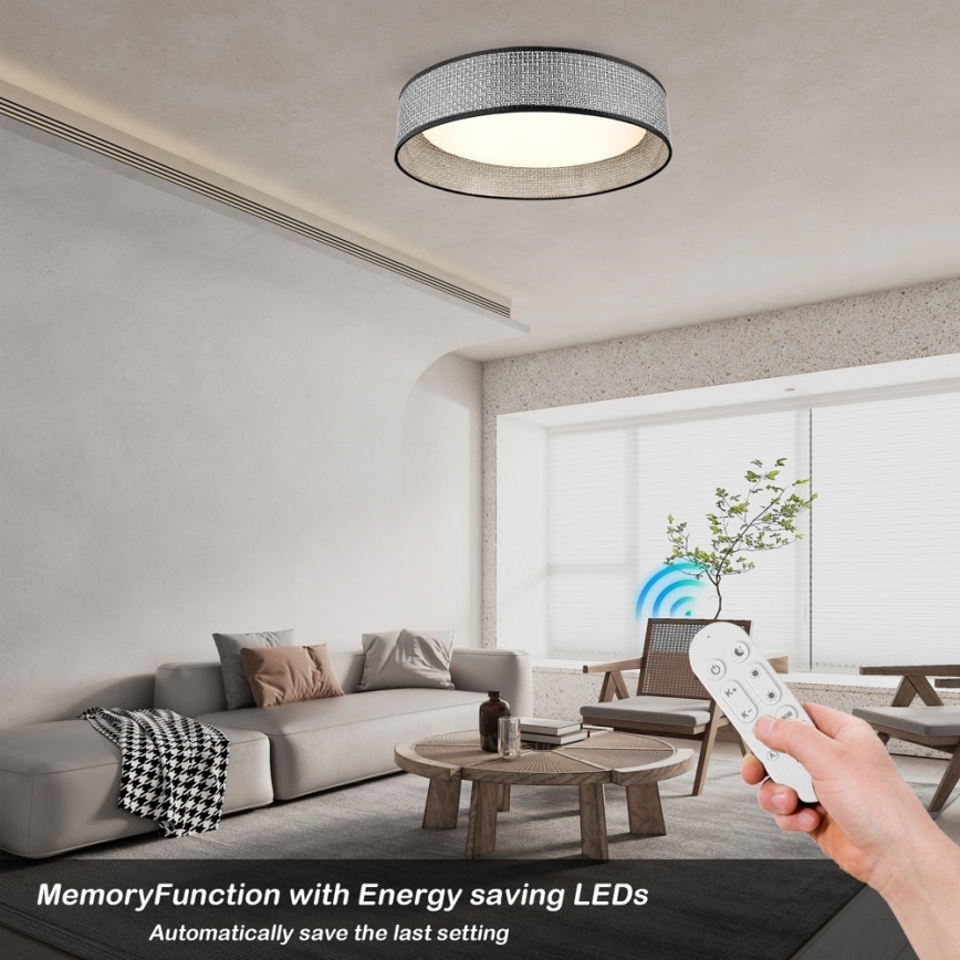 Immax NEO 07287L - Plafoniera dimmerabile LED+CCT LONA LED/36W/230V 3000-6000K Wi-Fi Tuya Ø 45,5 cm + telecomando