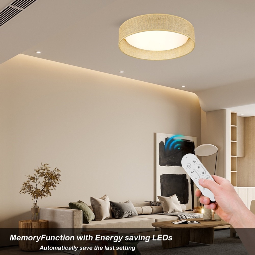 Immax NEO 07289L - Plafoniera dimmerabile a LED CCT LONA LED/36W/230V 3000-6000K Wi-Fi Tuya Ø 45,5 cm + telecomando