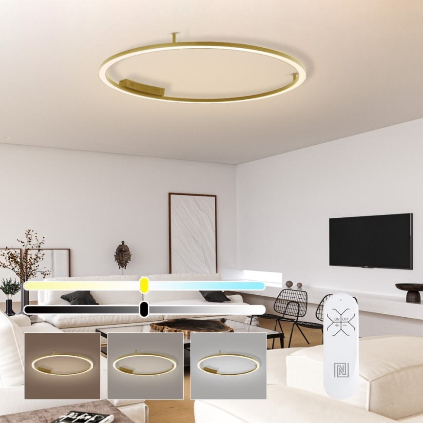 Immax NEO 07290-120G - LED+CCT Plafoniera dimmerabile FINO LED/55W/230V 2700-6500K Tuya Ø 120 cm + telecomando