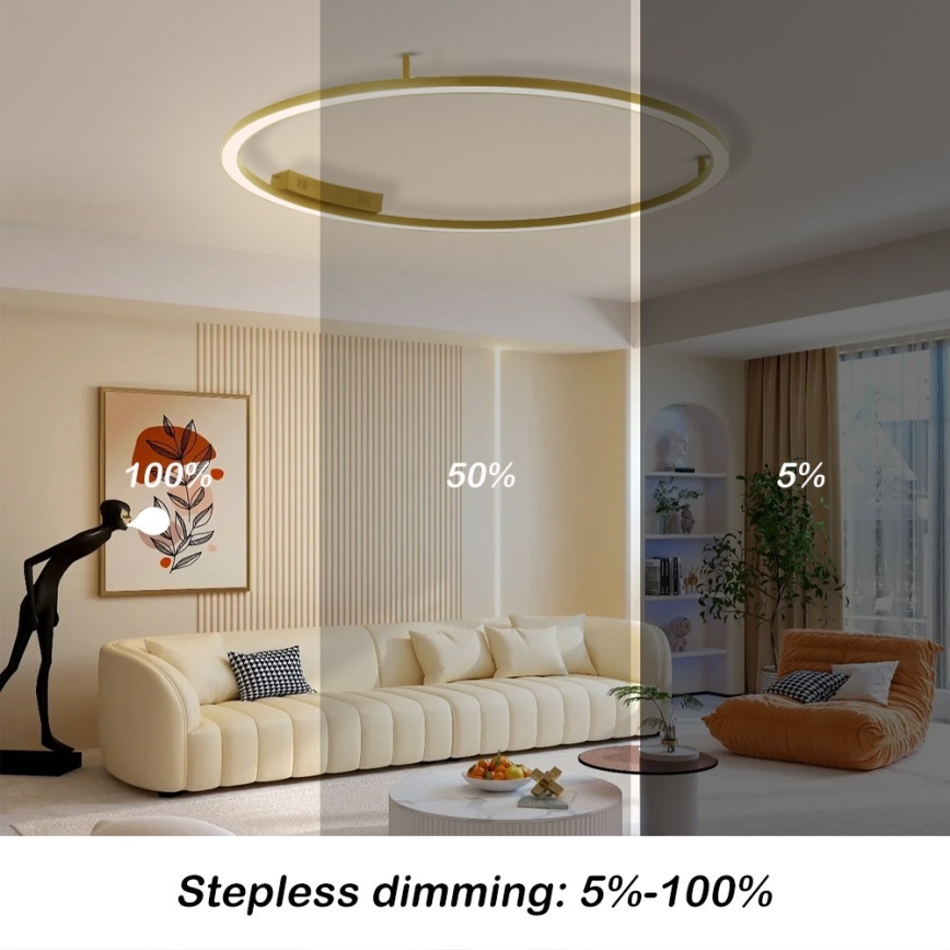 Immax NEO 07290-120G - LED+CCT Plafoniera dimmerabile FINO LED/55W/230V 2700-6500K Tuya Ø 120 cm + telecomando