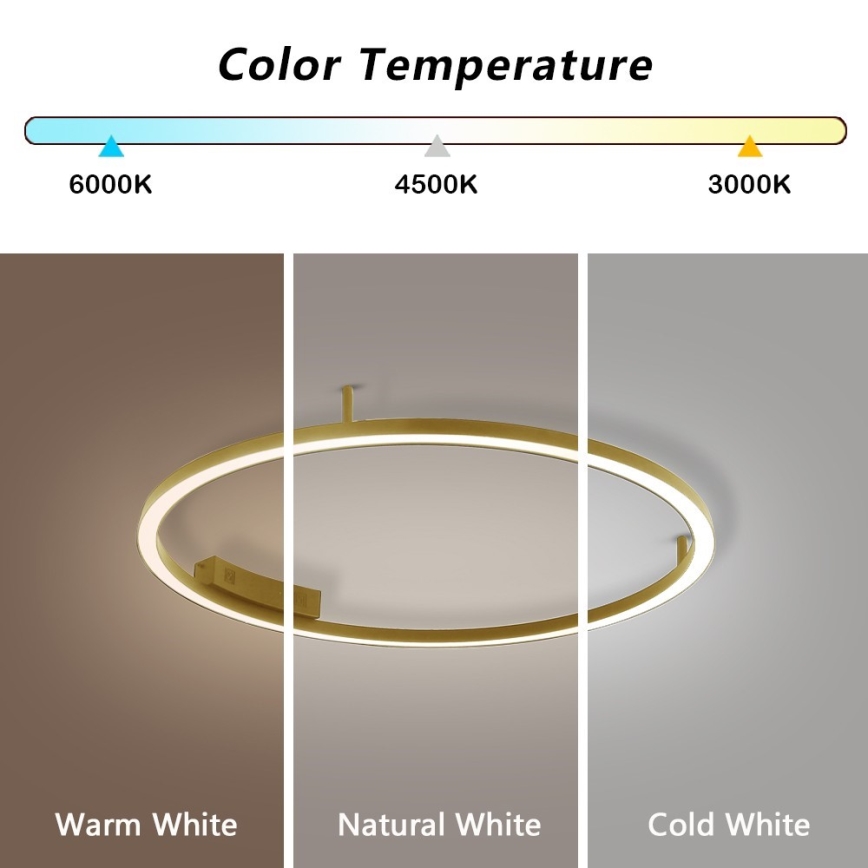 Immax NEO 07291-80G - Plafoniera da soffitto dimmerabile LED+CCT FINO LED/55W/230V 2700-6500K Tuya Ø 80 cm + telecomando