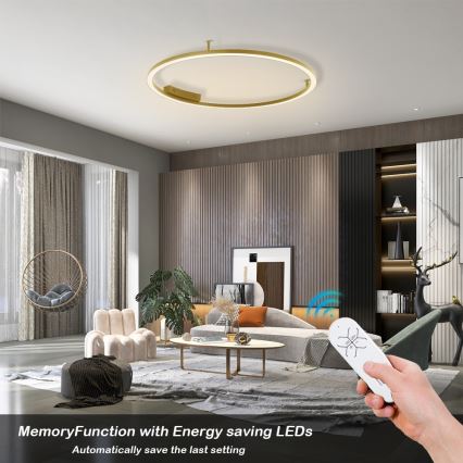 Immax NEO 07291-80G - Plafoniera da soffitto dimmerabile LED+CCT FINO LED/55W/230V 2700-6500K Tuya Ø 80 cm + telecomando