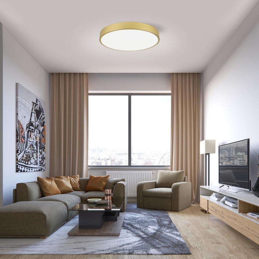 Immax NEO 07293L - Plafoniera dimmerabile a LED NEO LITE SEMPLICI LED/60W/230V, 3000–6000K, Ø 60 cm, Wi‑Fi Tuya, dorata + telecomando