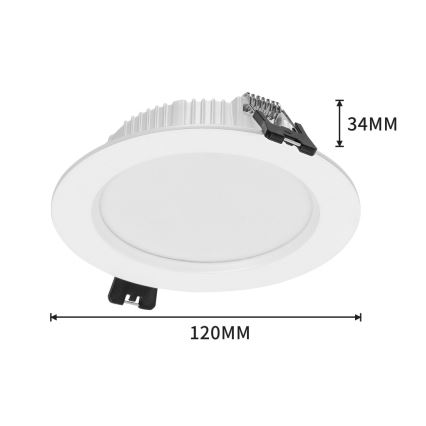 Immax NEO 07294L - Lampada da incasso LED dimmerabile DOWN, 12W/230V, Wi-Fi, Ø 12 cm, bianco