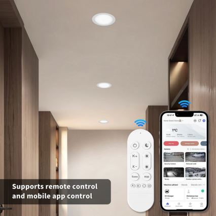 Immax NEO 07294L - Downlight da incasso LED dimmerabile 36W/230V Wi‑Fi Ø 23 cm bianco