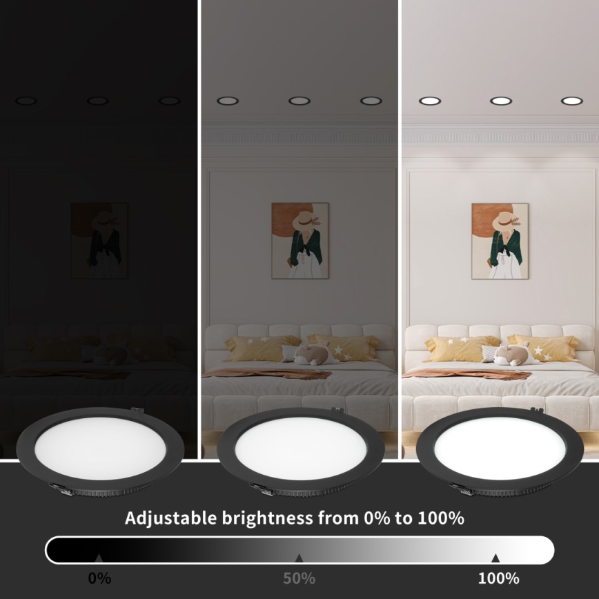 Immax NEO 07294L - Downlight da incasso LED dimmerabile 36W/230V Wi‑Fi Ø 23 cm bianco