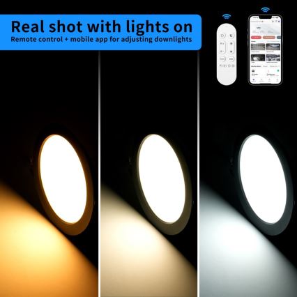 Immax NEO 07294L - Downlight da incasso LED dimmerabile 36W/230V Wi‑Fi Ø 23 cm bianco