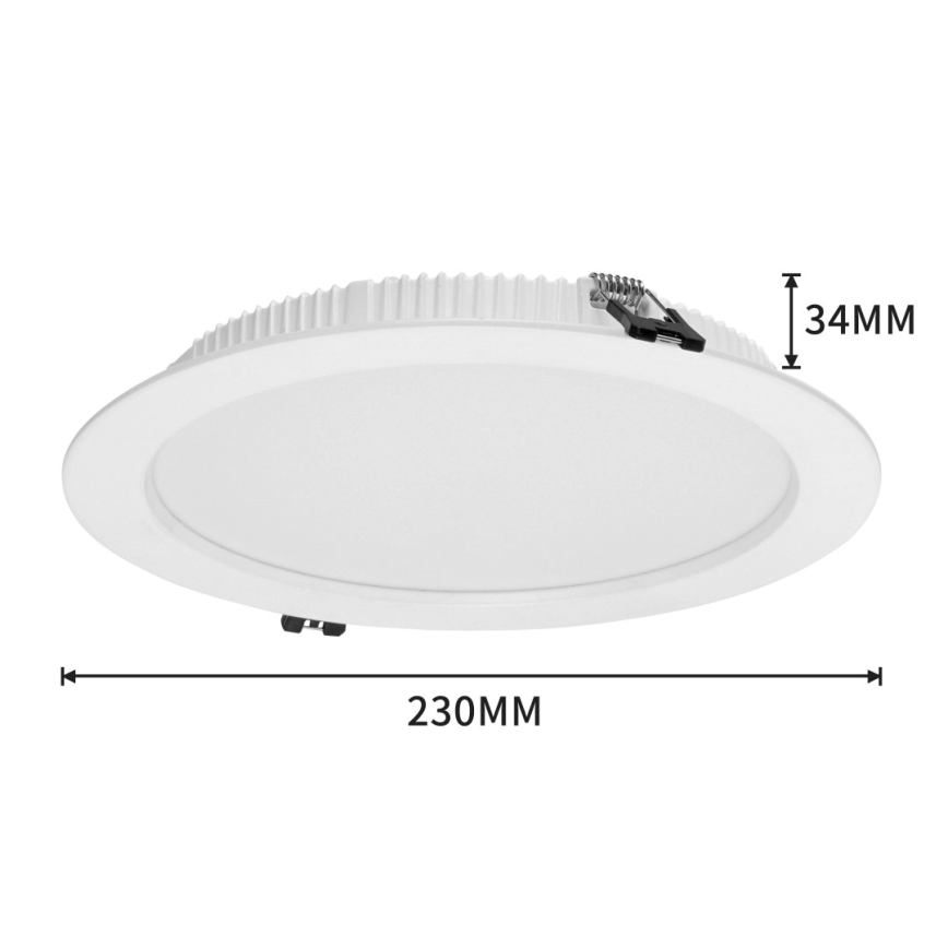 Immax NEO 07294L - Downlight da incasso LED dimmerabile 36W/230V Wi‑Fi Ø 23 cm bianco