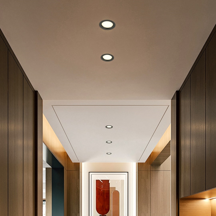 Immax NEO 07294L - Downlight LED da incasso dimmerabile DOWN LED/12W/230V Wi-Fi Ø 12 cm nero