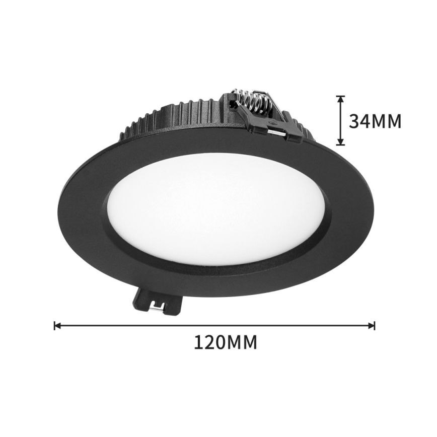 Immax NEO 07294L - Downlight LED da incasso dimmerabile DOWN LED/12W/230V Wi-Fi Ø 12 cm nero
