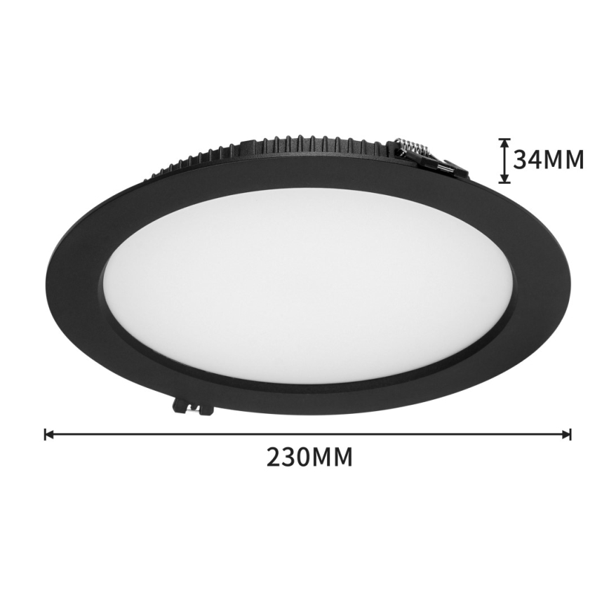 Immax NEO 07294L - Downlight LED dimmerabile da incasso/36 W/230 V Wi-Fi Ø 23 cm nero