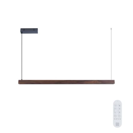 Immax NEO 07300L - Lampadario dimmerabile su cavo MADEIRA LED/26W/230V Wi-Fi Tuya 122 cm noce + telecomando