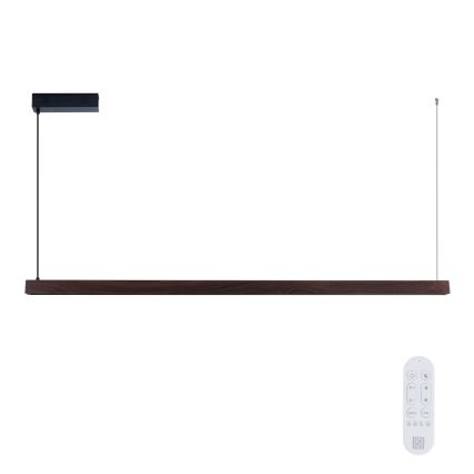 Immax NEO 07302L - Lampada a sospensione dimmerabile su cavo MADEIRA LED/44W/230V Wi‑Fi Tuya 202 cm noce + telecomando