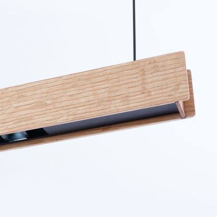 Immax NEO 07303L - Lampadario LED dimmerabile a sospensione su cavo MADEIRA LED/26W/230V Wi‑Fi Tuya 122 cm rovere + telecomando