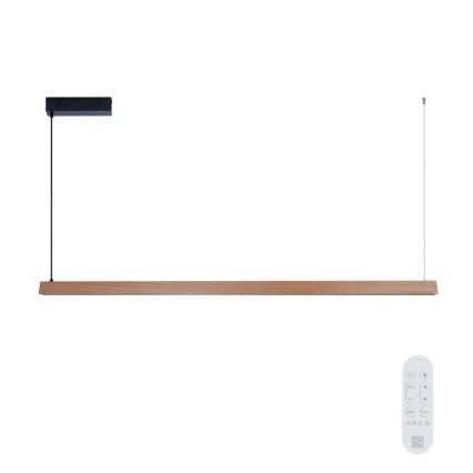 Immax NEO 07304L - Lampadario sospeso dimmerabile a cavo MADEIRA LED/33W/230V Wi‑Fi Tuya 152 cm rovere + telecomando