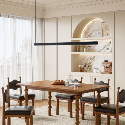 Immax NEO 07308L - Lampadario dimmerabile a sospensione su cavo MADEIRA LED/44W/230V Wi‑Fi Tuya 202 cm nero + telecomando