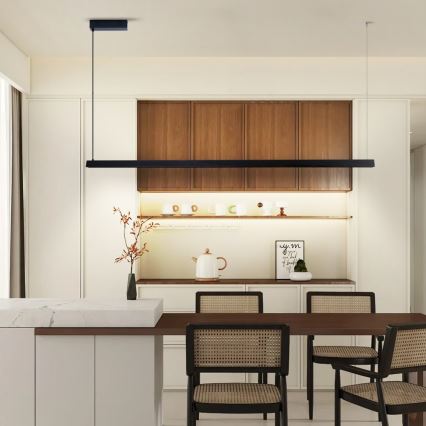 Immax NEO 07308L - Lampadario dimmerabile a sospensione su cavo MADEIRA LED/44W/230V Wi‑Fi Tuya 202 cm nero + telecomando