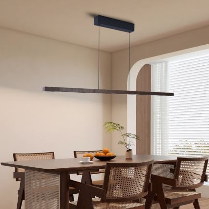 Immax NEO 07309L - Lampadario LED dimmerabile a cavo con sensore MADEIRA LED/37W/230V 157 cm noce