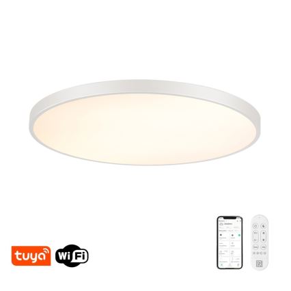 Immax NEO 07316L - Plafoniera dimmerabile a LED SEMPLICI LED/128W/230V Ø 100 cm Wi-Fi Tuya bianco + telecomando