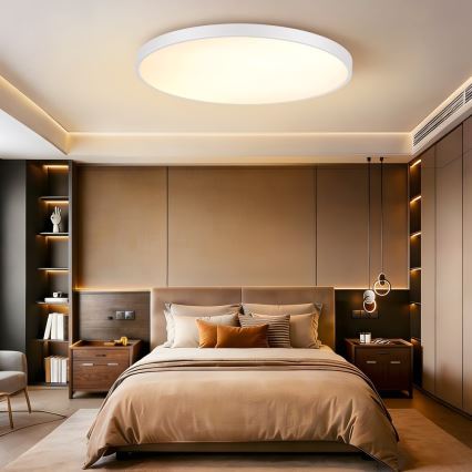 Immax NEO 07316L - Plafoniera dimmerabile a LED SEMPLICI LED/128W/230V Ø 100 cm Wi-Fi Tuya bianco + telecomando
